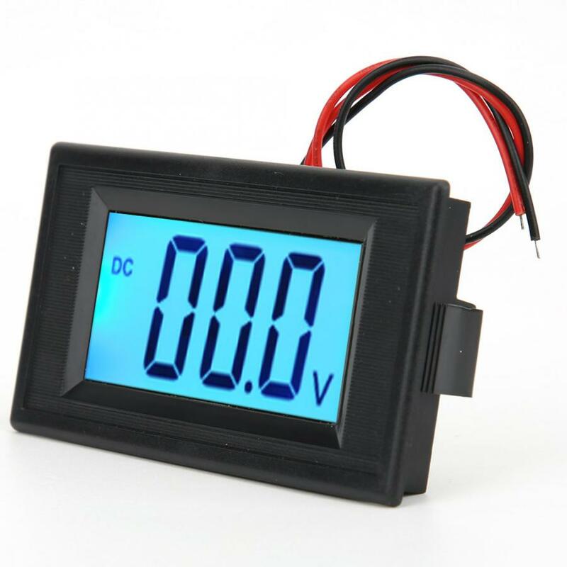 Voltmètre numérique avec écran LCD rétro4.2 bleu, voltmètre, moniteur, testeur de tension, 4 fils, DC 12V, AC 0-500V, 110V, DC 9-12V
