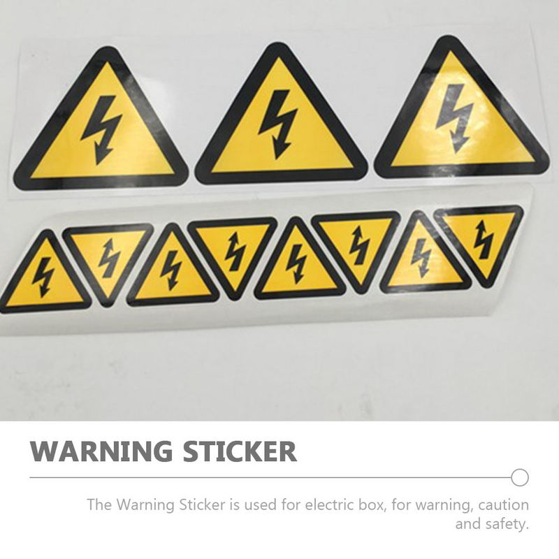 Stiker penanda kejut peringatan listrik, stiker tanda belok, Label tegangan, perlengkapan keselamatan berbahaya Etiquetas Personalizadas