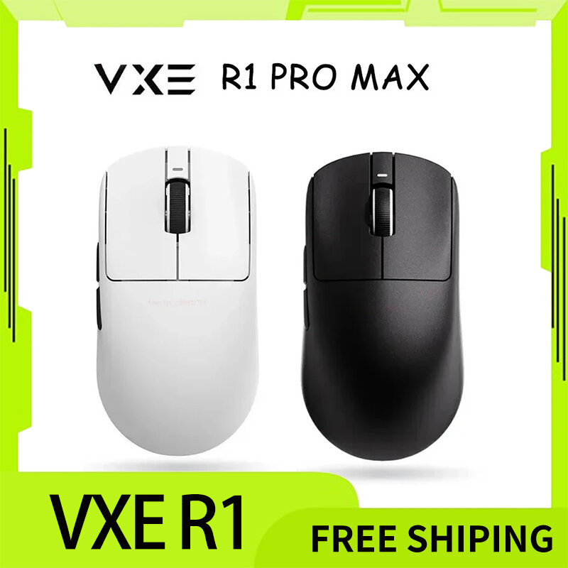 Vgn Vxe Dragonfly R1 Pro Max Gaming Mouse mysz Bluetooth akumulator gracz Paw3395 lekka ergonomiczna mysz bezprzewodowa Esport