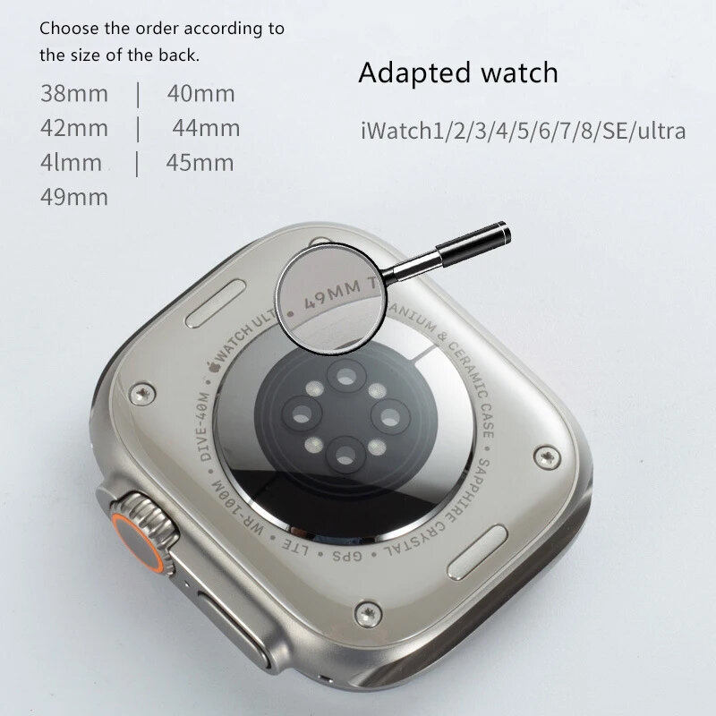 สาย Jam Tangan MAGNET ซิลิโคนเหลวของแท้สำหรับสายคาด Apple Watch ULTRA 2 Series 9 SE iWatch ขนาด42มม. 44มม. 45มม. 49มม. 38มม. 40มม. 41มม.