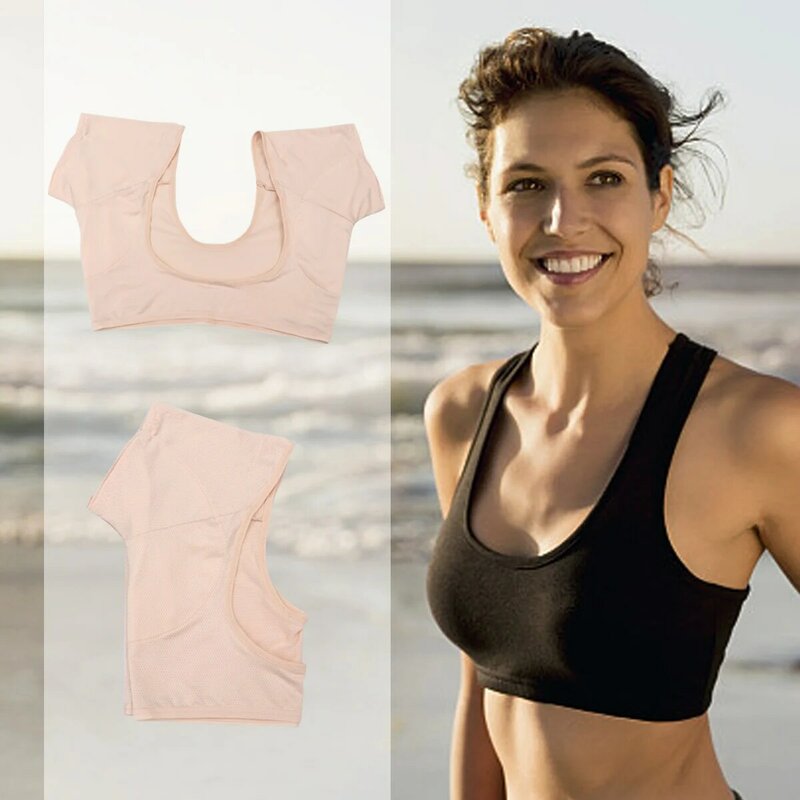 Sweat Absorbing Pads Garment Shield Womens Shirts Quick Drying Sweat Pad Short Sleeve Washable Underarm Sweat