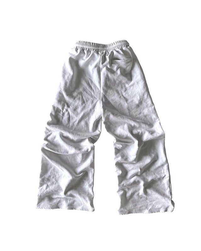 Спортивные брюки Y2k мужские в готическом стиле, мешковатые штаны с графическим принтом и вышивкой в стиле Харадзюку, повседневные брюки в стиле Хай-стрит и панк с широкими штанинами на завязках