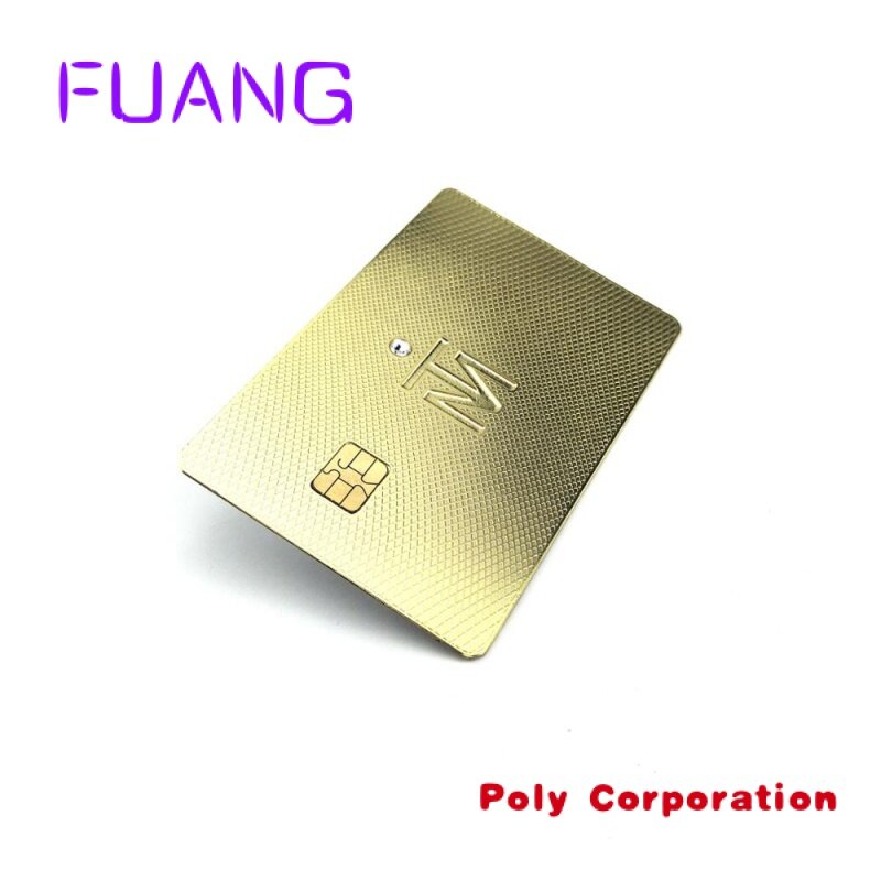 Custom  Rose Gold Stainless Steel Contactless Metal Card with Chip
