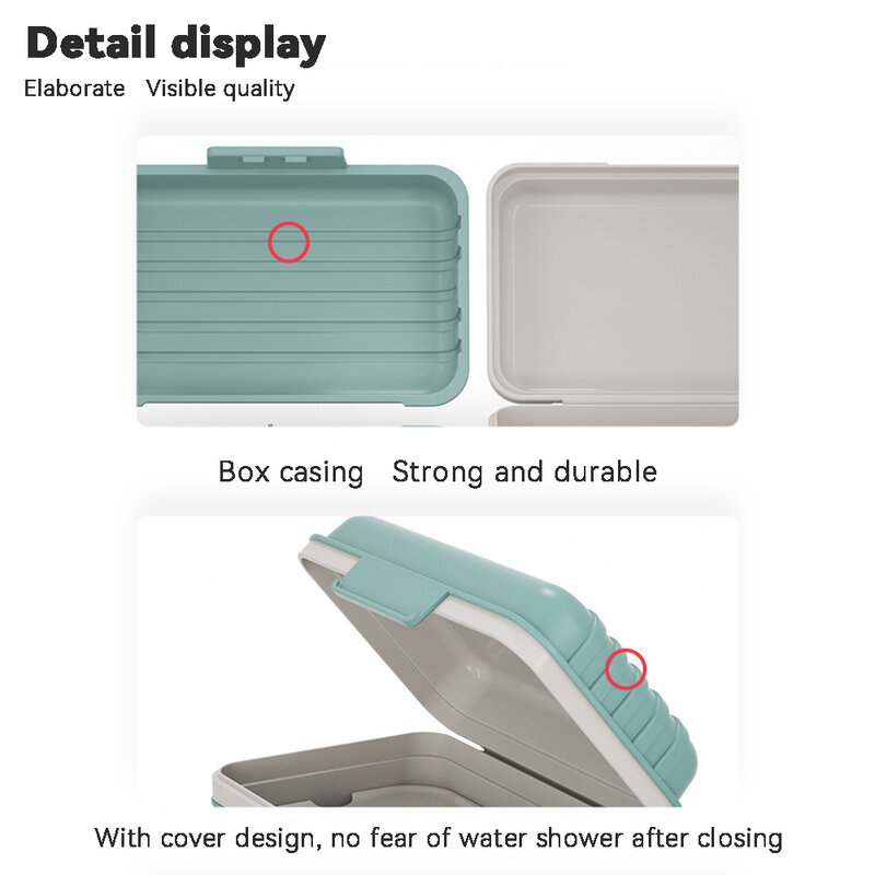 Caja de jabones de plástico para el hogar, soporte de moda, accesorios de baño para el hogar