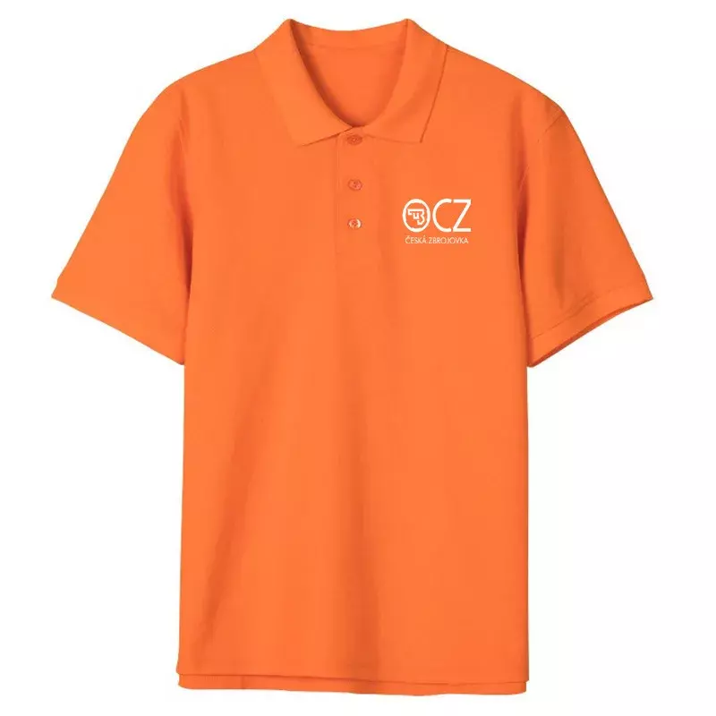 2024 New Men's Cotton Polo Shirts Ceska Zbrojovka Print Casual Man Woman Polo Shirt