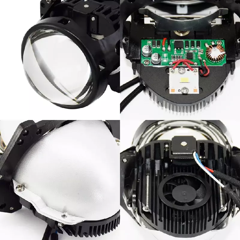 RONAN 2PCS 3.0 Bi Led Projector Lenses Headlight 3R G5 90W D19T 6000LUX White Color Universal Car Headlamp Retrofit Styling
