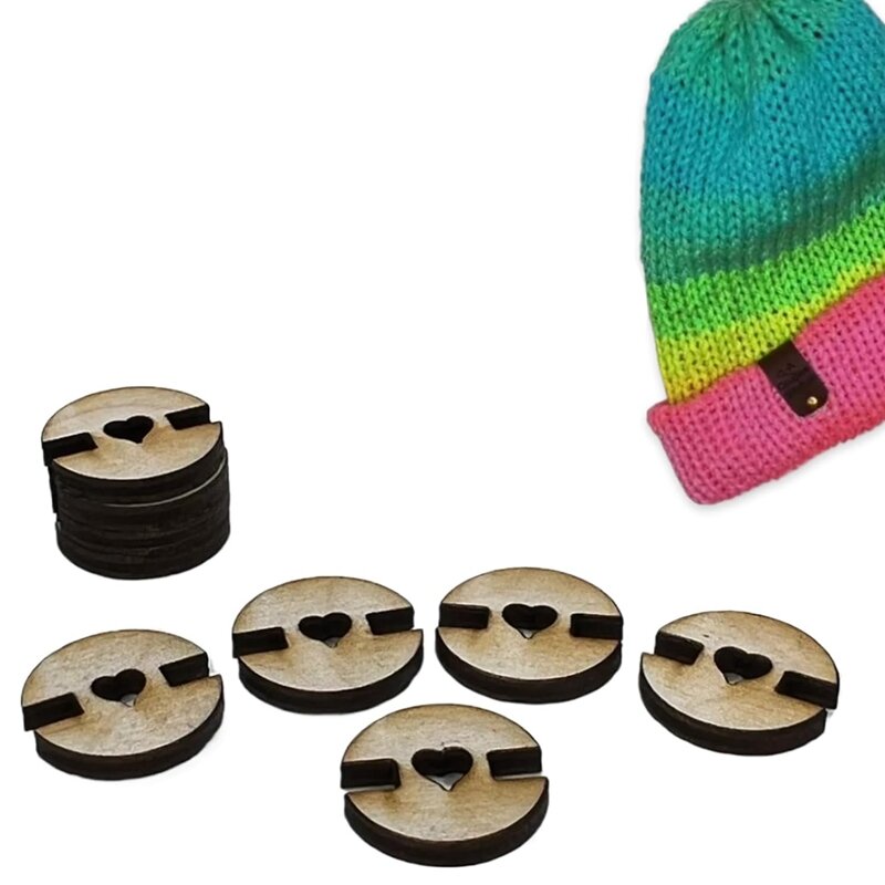 Bottoni pon pon in legno rimovibili da 50 pezzi, pon pon pon in pelliccia sintetica su berretti fatti a mano, porta pon pon cappello, cappello lavorato a maglia, durevole
