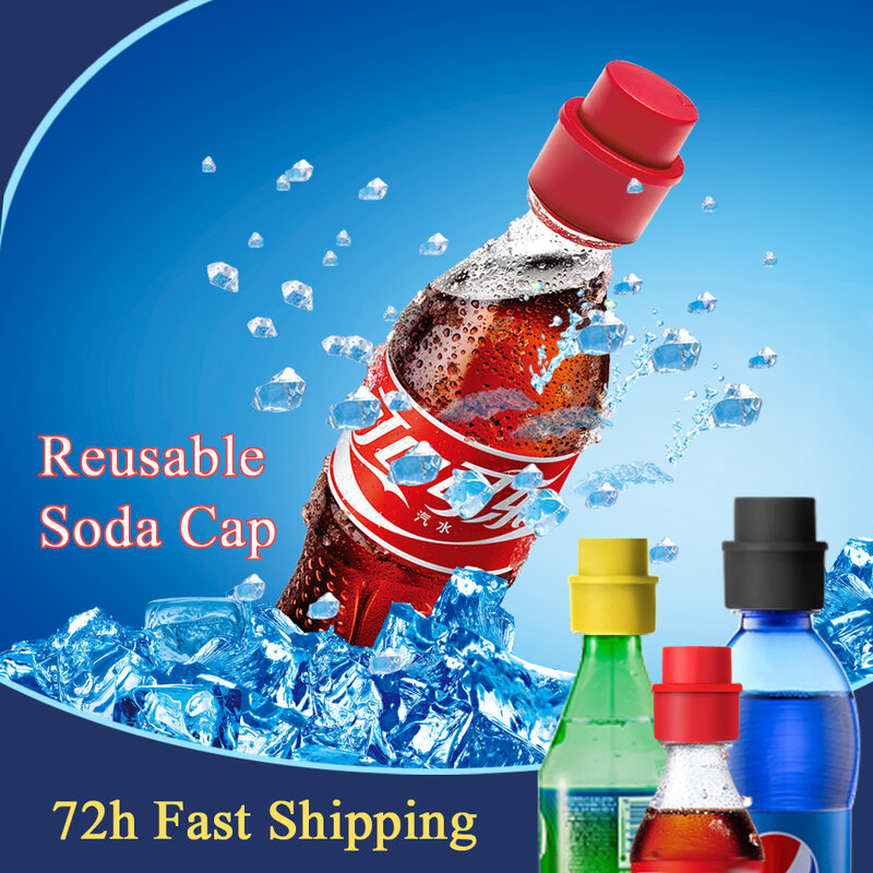 Tutup botol Soda tutup botol minuman bersoda tutup tekanan Soda penyumbat gabus Cola penjaga karbonasi atas botol minum Fizzy