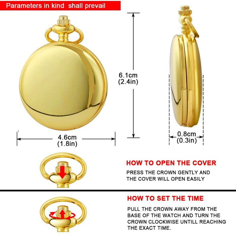 فوب ساعة جيب كوارتز للرجال والنساء ، عالية الجودة ، قلادة خمر ، هدية رائعة ، الذهب الفاخرة ، CF1511