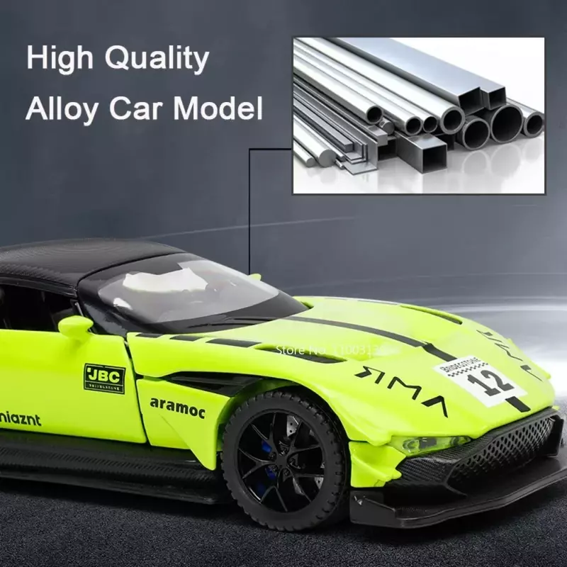 1/32 skala Vulcan Model mobil logam paduan Diecast kendaraan mainan mobil Supercar simulasi suara cahaya koleksi untuk hadiah anak-anak