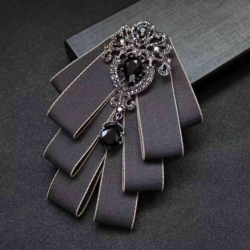 Handmade Bow Tie ชาย Unisex อังกฤษเกาหลีธุรกิจค็อกเทลงานแต่งงานเจ้าบ่าวชุดอุปกรณ์เสริมคริสตัล Bowtie