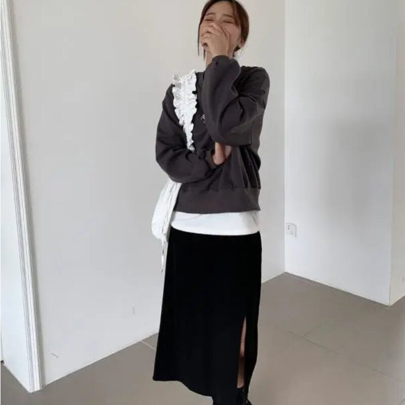 Tas Bahu Wanita Lipat Desainer MBTI Dompet Fashion Kapasitas Besar Warna Solid Gaya Korea Tas Selempang Sederhana untuk Anak Perempuan