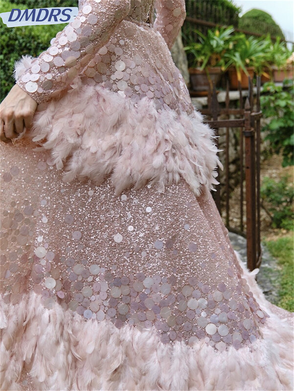 Elegant Strapless Prom Dress 2024 Charming Long Sleeve Evening Dresses Luxurious Floor Length Gowns Vestidos De Novia