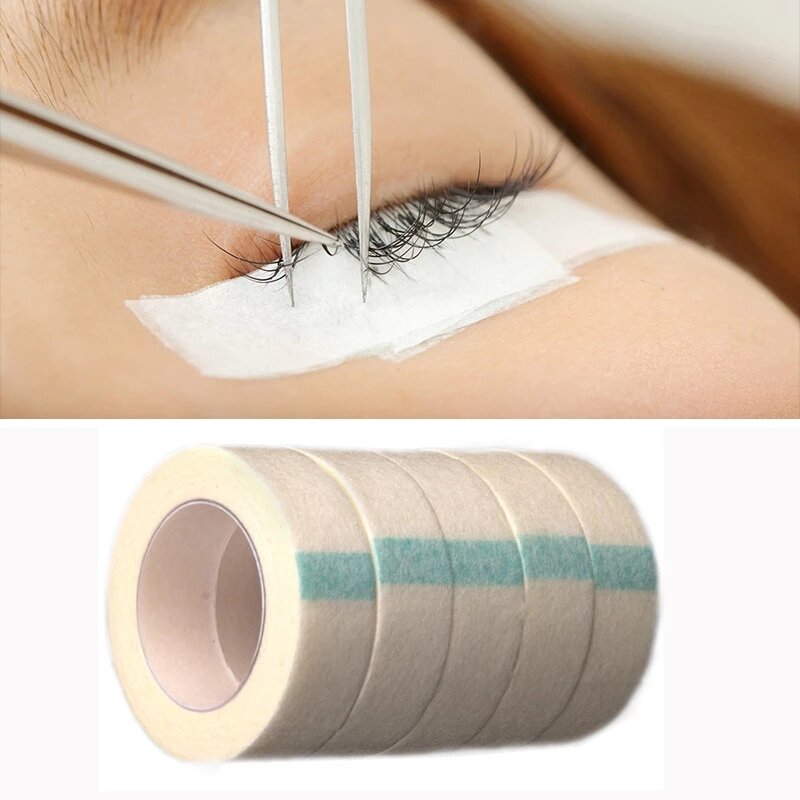 Fita adesiva de pano não tecido respirável, extensão dos cílios Lint, fita de papel sob o olho para cílios falsos, ferramentas de maquiagem, óculos