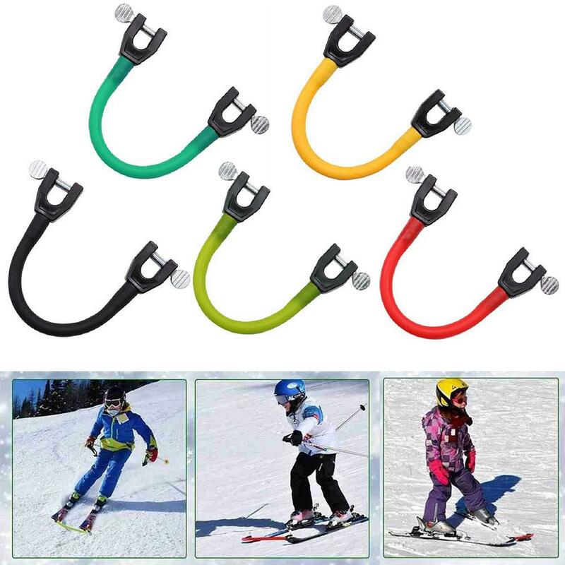 Conector de punta de esquí duradero para niños, ayuda básica de entrenamiento de giro, Snowboard, Control de cuña fácil, Clips de entrenamiento, 1 ~ 7 piezas, Invierno