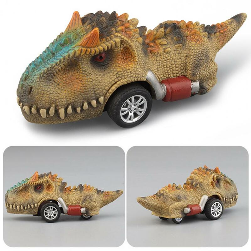 Jouet de voiture de dinosaure résistant aux chocs, sans batterie, côtes arrière, mini véhicule T-Rex, cadeau pour les fêtes, paniers