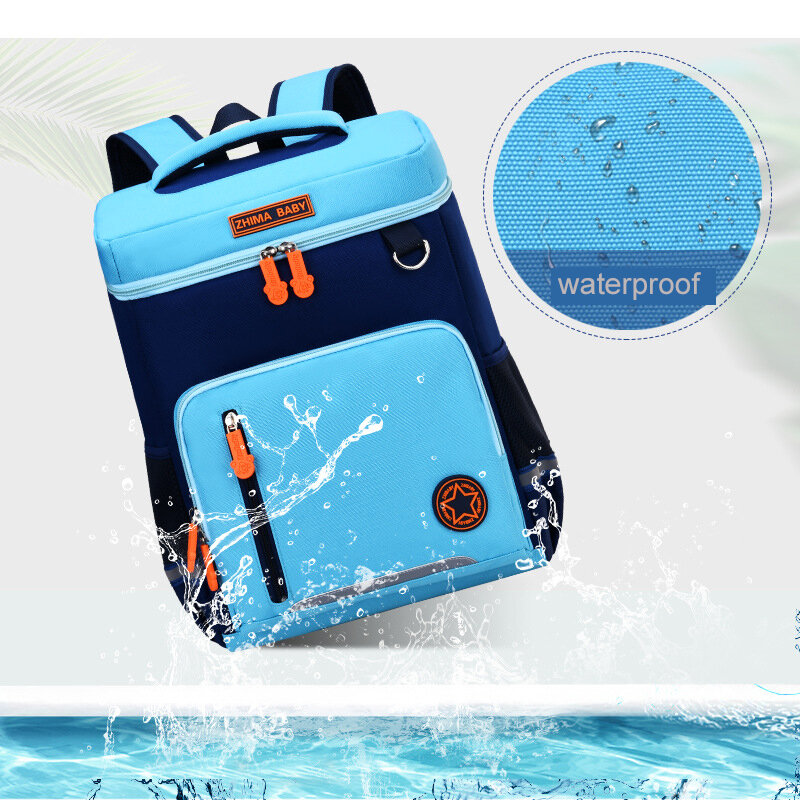 Большой Школьный рюкзак для начальной школы для девочек и мальчиков, детские сумки для книг, водонепроницаемые Рюкзаки в английском стиле