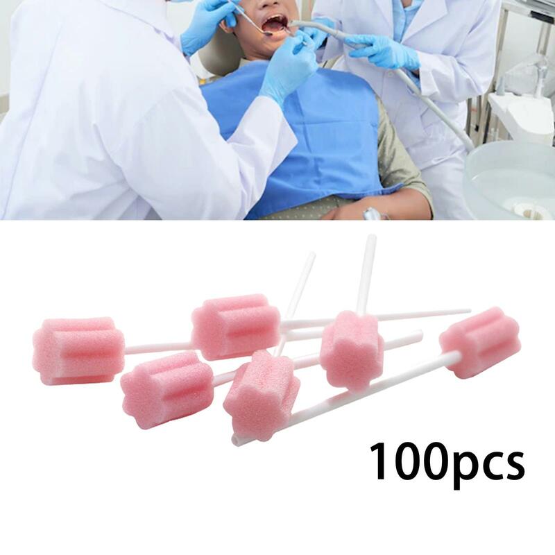 100 buah kapas perawatan mulut penyeka gigi pembersih mulut untuk napas segar