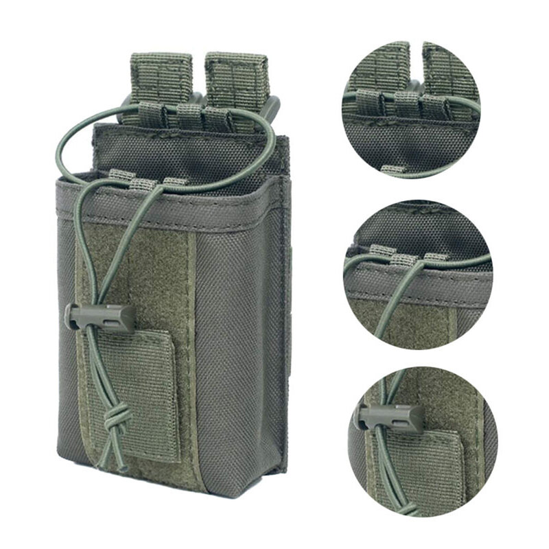 Baofeng-bolsa Universal para walkie-talkie, bolsa de cintura de nailon, soporte de bolsillo portátil para interfono al aire libre, bolsa de Radio CB para caza