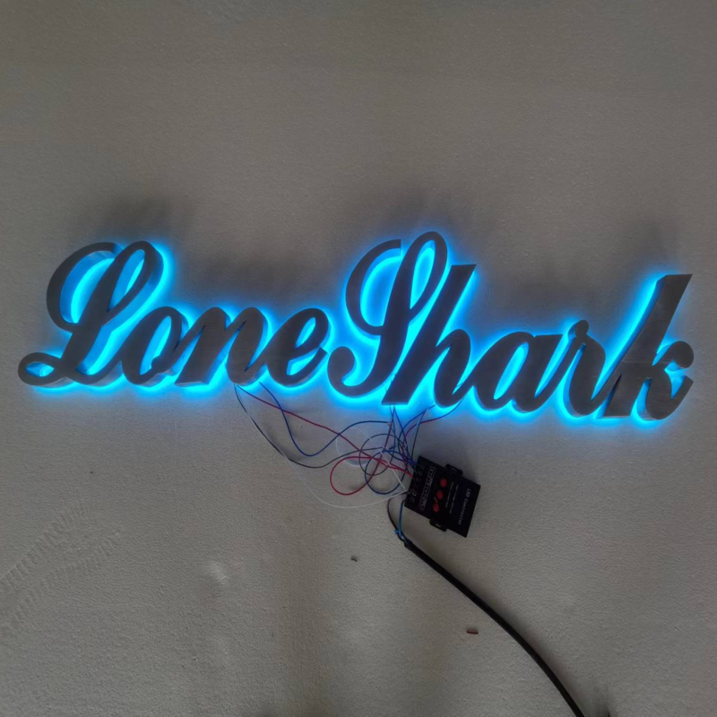 Benutzer definierte Edelstahl hinter leuchtet RGB LED-Buchstaben, hinten beleuchtet veränderbare LED-Shop Name Business-Logo