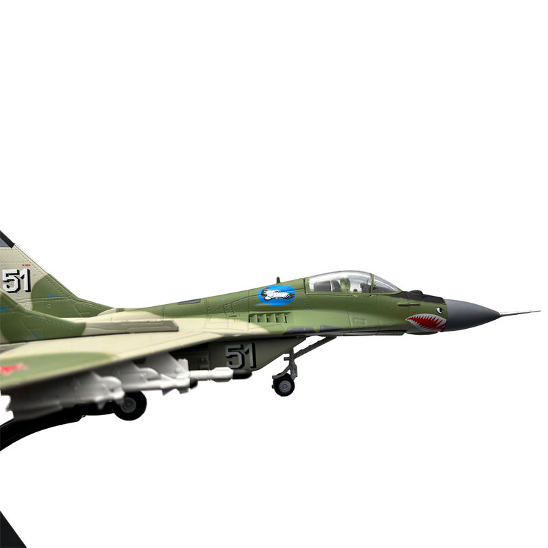 Metal Diecast modelo de aeronave para crianças, Fulcro C Fighter, avião russo, brinquedo infantil, escala 1:100, MIG-29, ornamento mig29