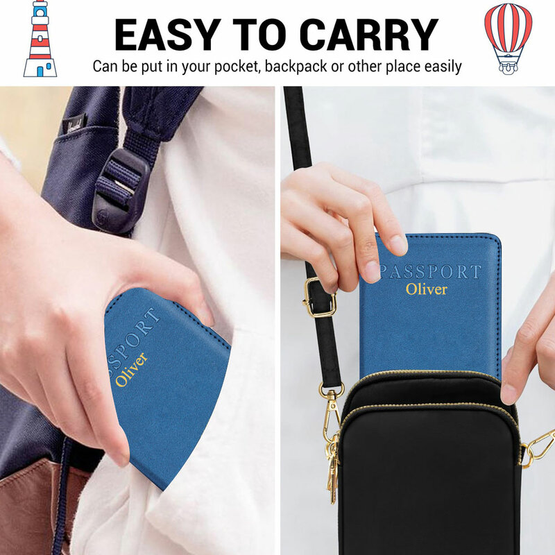 Индивидуальная Обложка для паспорта для путешествий, кошелек, Сумки из искусственной кожи, Женская кредитная карта, аксессуары для путешествий