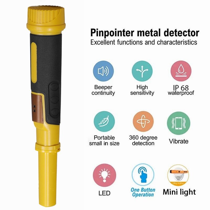Detector de Metales subacuático 2 en 1, Pinpointer de pulso, tesoro de buceo, resistente al agua, buscador de metales de mano, fácil de instalar