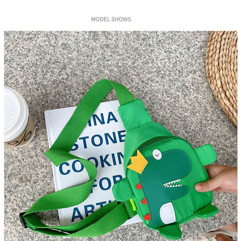 Kunden spezifisches Logo inage Kinder eine Schulter Umhängetasche Kindergarten Geschenk druckbare niedliche Dinosaurier Brusttasche Kinderzimmer Rucksack