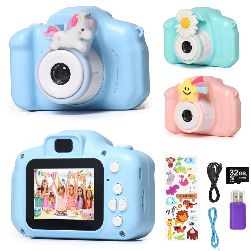Mini Camera Toys for Kids, 1080p tela HD, 8MP, crianças, bebê, criança, foto, vídeo, câmera digital, Natal, presentes de aniversário