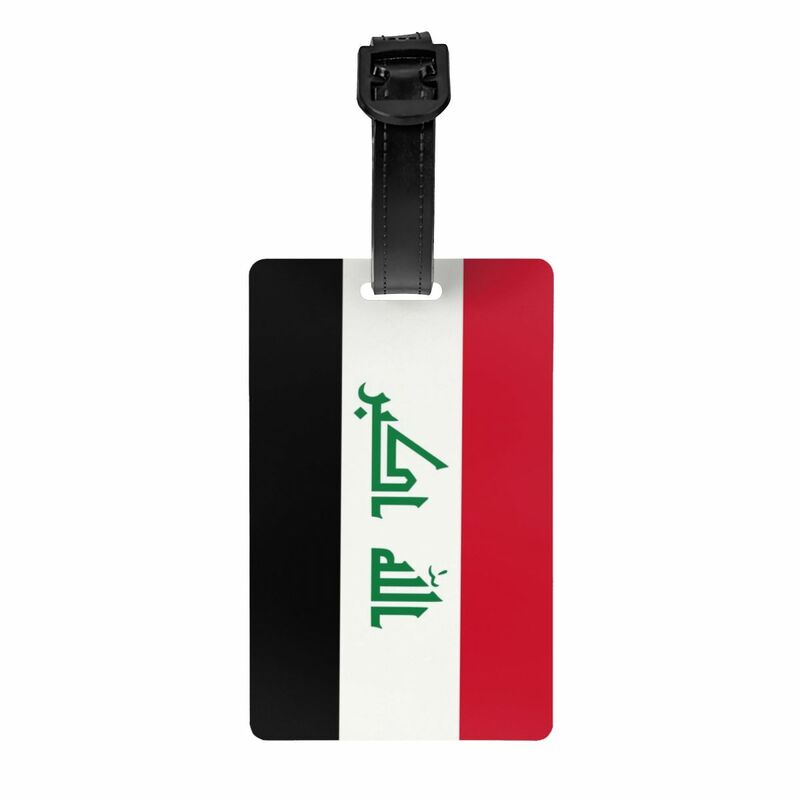 Iraq Flag Luggage Tag for Suitcases Cute Iraqi Patriotic Baggage Tags Privacy Cover Name ID Card