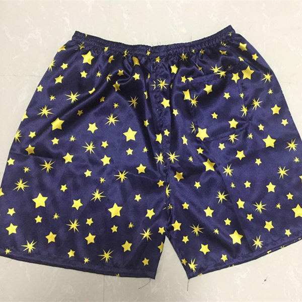 Boxer Shorts jovens impressos para homens, Sleeware de seda simulado, calças de praia, calção confortável, pijamas, calcinha, unissex