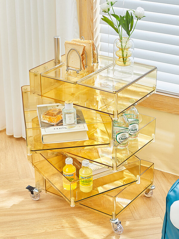 Прозрачный акриловый Ролик в скандинавском стиле, вращающийся угол для обеденного стола, телевизионный прикроватный шкаф