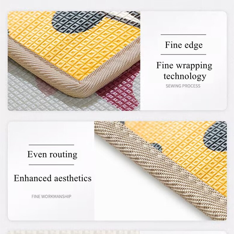 Large Size 200*180cm Play Mats for Children's Safety Mat 1cm EPE Environmentally Friendly Thick Baby Crawling Folding Mat Carpet