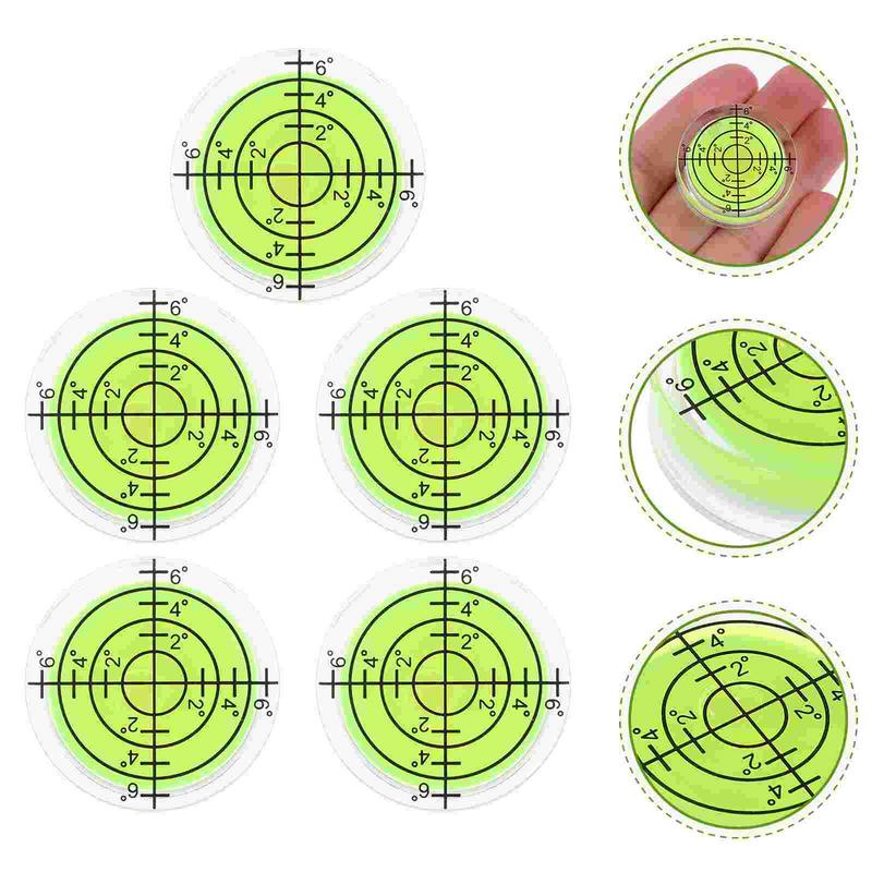 5 Pcs Bubble Level for Measuring Scope Scale Small Leveler Levels Leveling Tool