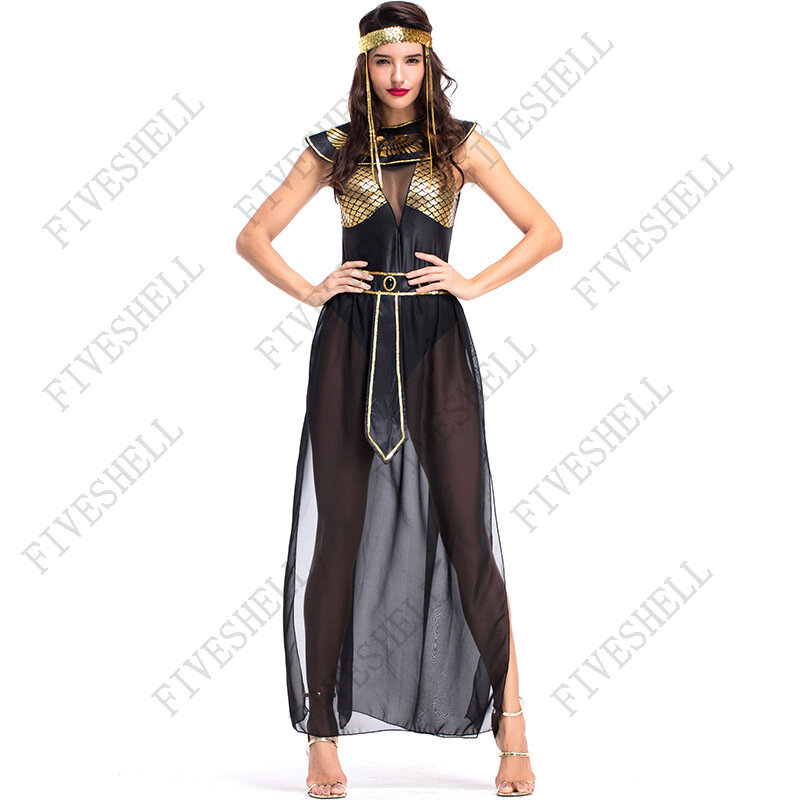 2023 Medieval Egypt Princess Costumes New Egyptian Pharaoh Cosplay Masquerade Halloween Adult Women Cosplay Costume