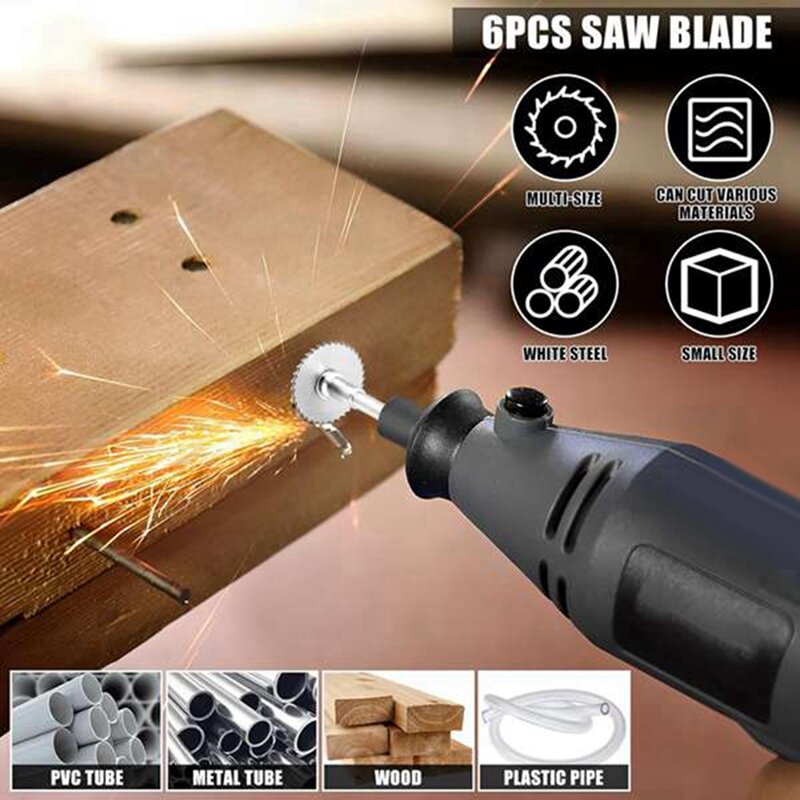 Inside Pipe Cutter For PVC Pipe,Plastic Plumbing Tools With 6Pcs Rotary Drill Saw Blades & 1/4Inch Hex Shank For Plumber