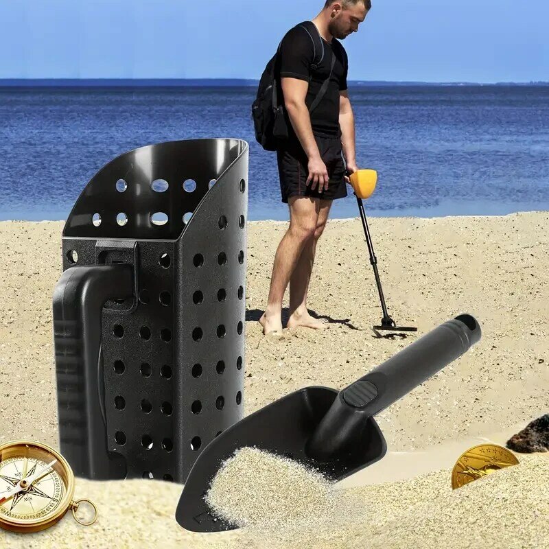 금속 탐지용 ABS 금속 탐지기 액세서리, 모래 스쿠프 및 삽 세트, 휴대용 해변 조개 보물 사냥 도구, 신제품