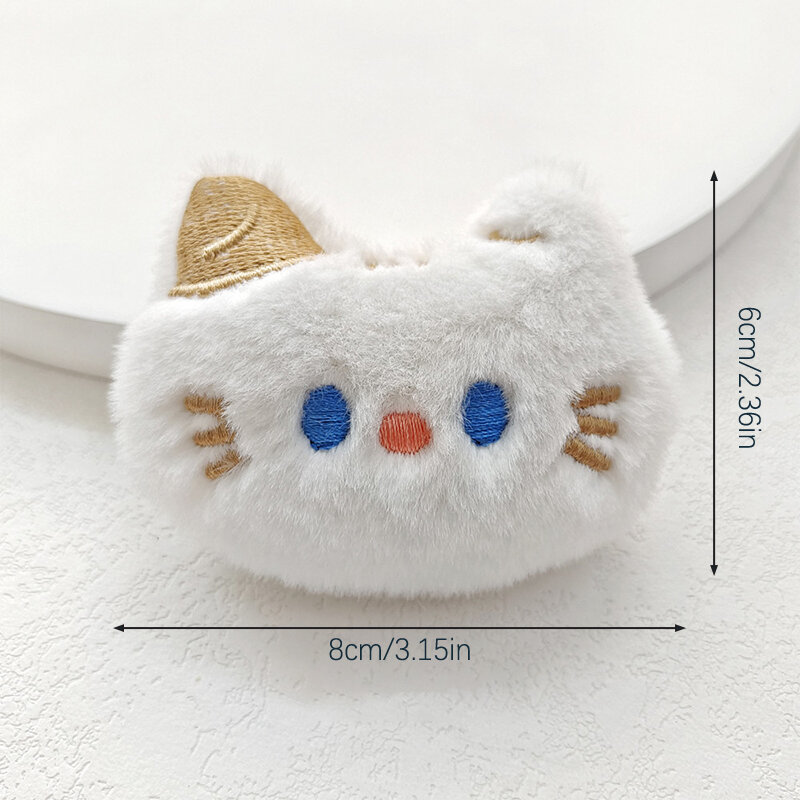 Cute Plush Kitten Key Chain Cartoon Cat Doll Pendant Couple Key Ring Backpack Charms Car Bag Decor Christmas Gift