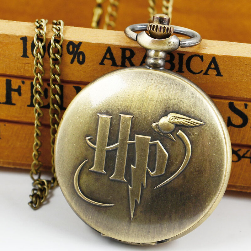 Reloj de bolsillo de cuarzo con tema mágico para hombre y mujer, pulsera con colgante analógico, cadena, envío directo