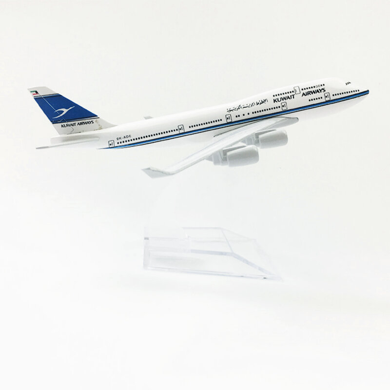 16CM Airplane Model Kuwait Airways Boeing B747 Airlines Aircraft Diecast Metal Plane Model Toy Gift Collectible