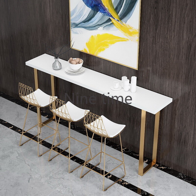 Современные роскошные барные столы в скандинавском стиле, эстетические высокие белые столы для барной стойки, портативные настенные столы, домашняя мебель