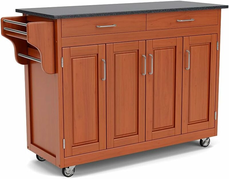 Create-a-Cart белая 4-дверная Кухонная Тележка для шкафа с верхом из нержавеющей стали в домашних стилях