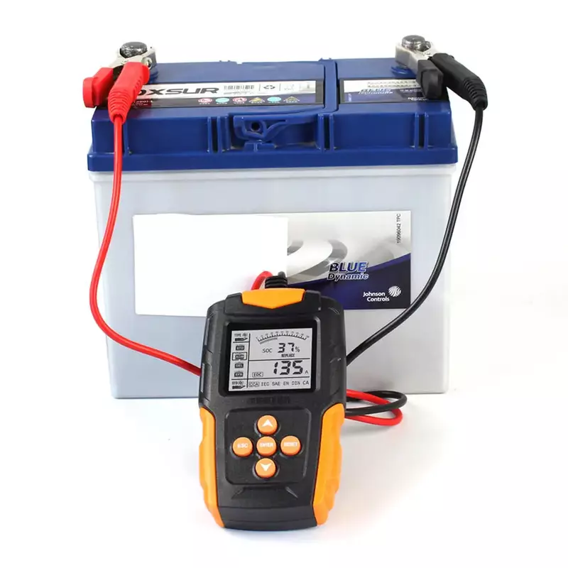 Probador Digital de batería de coche, herramienta analizadora de prueba de carga de arranque automotriz, 12v/24v para húmedo/GEL/inundación/EFB/plomo-ácido/AGM