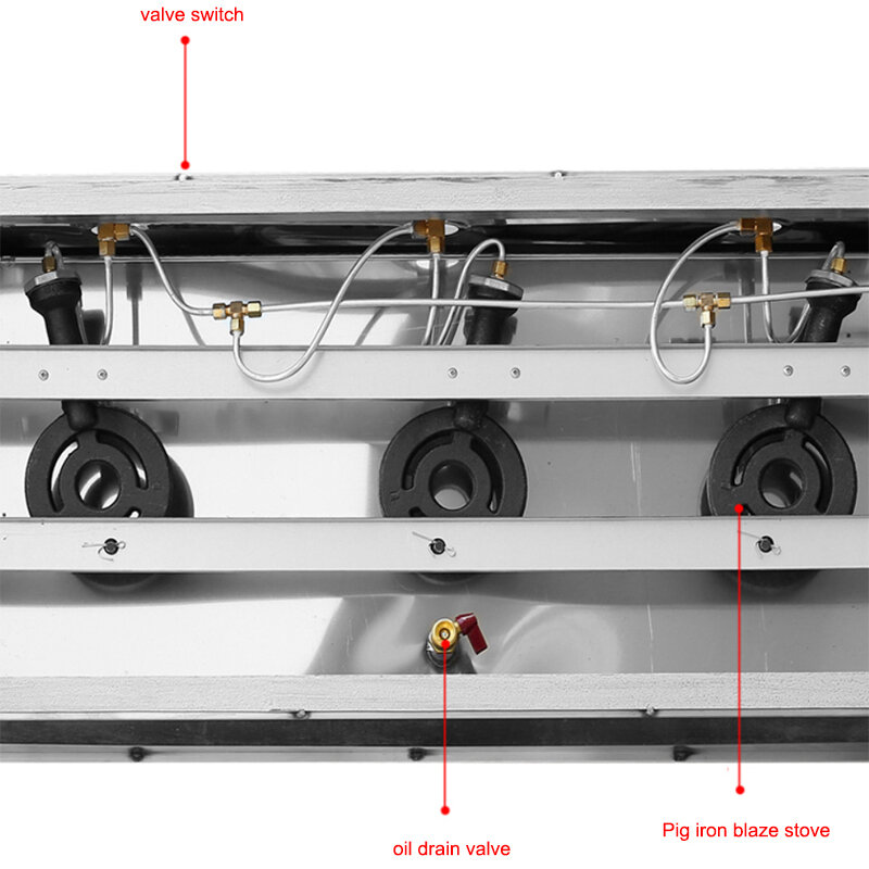 Frytownica do smażenia na patelni komercyjna frytownica gazowa o dużej pojemności frytownica pionowa maszyna do smażenia na gaz do smażenia