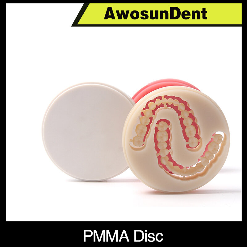 D98 * 18mm cadcam resina dental pmma pucks pmma bloco para dentes temporários