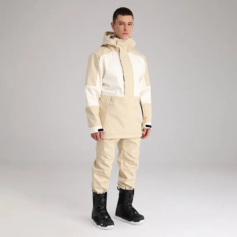 Комплект лыжного костюма SEARIPE для женщин и мужчин, теплая одежда, ветровка, водонепроницаемая зимняя теплая уличная куртка, пальто и брюки для сноуборда