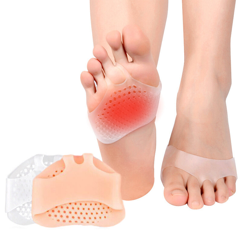 Silicone Honeycomb Forefoot Pads for Feet Metatarsal Massage Sole Cushion Blister Care Toe Inserts Pain Relief Gel Half Insoles