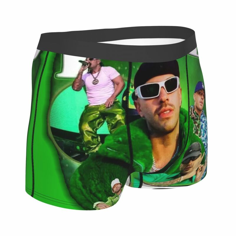 Hip Hop Feid Ferxxo Men's Boxer Briefs Highly Breathable Underpants Top Quality Print Shorts Gift Idea