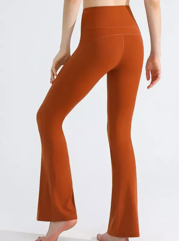 Lulu-Pantalon évasé taille ultra haute pour femme, pantalon de yoga, leggings d'entraînement super extensibles, leggings de course à pied, leggings slim