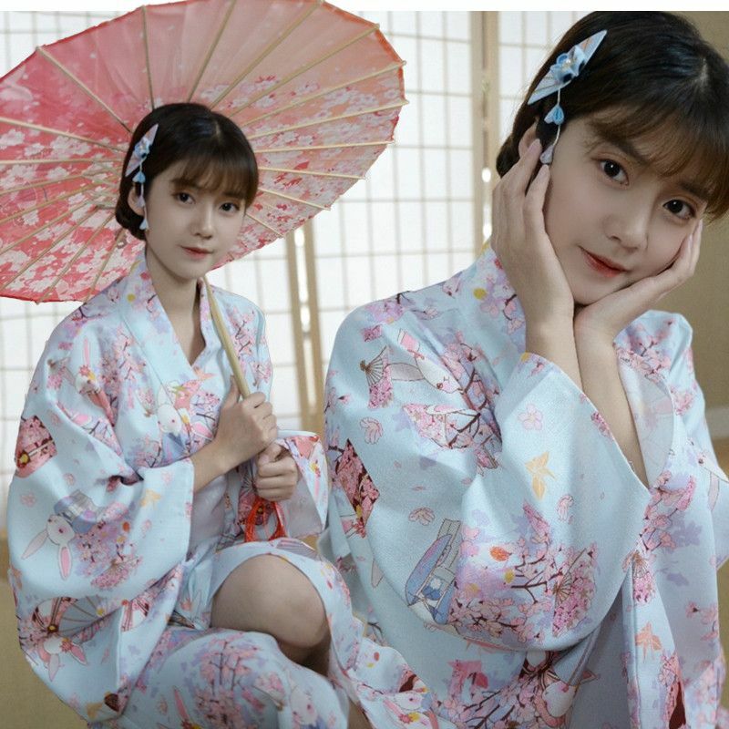 ชุดกิโมโนสำหรับผู้หญิง, เสื้อคอสเพลย์คาร์ดิแกนสไตล์กิโมโนญี่ปุ่นยูกาตะเสื้อผ้าสำหรับถ่ายภาพชายหาดในฤดูร้อน2024